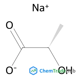 Sodium (2S)-2-hydroxypropanoate structure