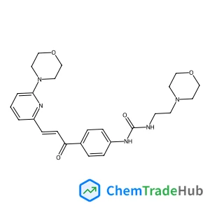 1-[2-(4-Morpholinyl)ethyl]-3-(4-{(2E)-3-[6-(4-morpholinyl)-2-pyridinyl]-2-propenoyl}phenyl)urea