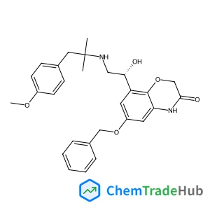 6-(Benzyloxy)-8-[(1R)-1-hydroxy-2-{[1-(4-methoxyphenyl)-2-methyl-2-propanyl]amino}ethyl]-2H-1,4-benzoxazin-3(4H)-one