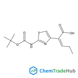 (2Z)-2-[2-({[(2-Methyl-2-propanyl)oxy]carbonyl}amino)-1,3-thiazol-4-yl]-2-pentenoic acid