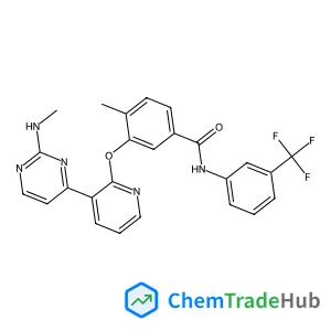 4-Methyl-3-({3-[2-(methylamino)-4-pyrimidinyl]-2-pyridinyl}oxy)-N-[3-(trifluoromethyl)phenyl]benzamide