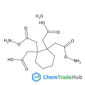 2,2'-{1,2-Bis[2-(aminooxy)-2-oxoethyl]-1,2-cyclohexanediyl}diacetic acid hydrate (1:1)