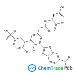 N-{[5-(6-Carbamimidoyl-1H-benzimidazol-2-yl)-2',6-dihydroxy-5'-sulfamoyl-3-biphenylyl]acetyl}-L-aspartic acid
