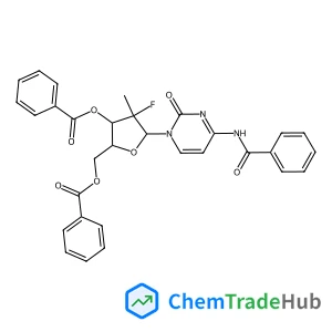 (2R,3R,4R,5S)-5-(4-benzamido-2-oxopyrimidin-1(2H)-yl)-2-((benzoyloxy)methyl)-4-fluoro-4-methyltetrahydrofuran-3-yl benzoate