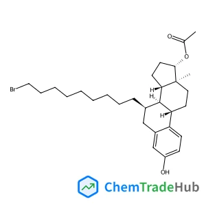 (7R,8R,9S,13S,14S,17S)-7-(9-Bromononyl)-3-hydroxy-13-methyl-7,8,9,11,12,13,14,15,16,17-decahydro-6H-cyclopenta[a]phenanthren-17-yl acetate