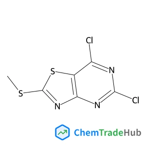 5,7-Dichloro-2-(methylsulfanyl)[1,3]thiazolo[4,5-d]pyrimidine structure