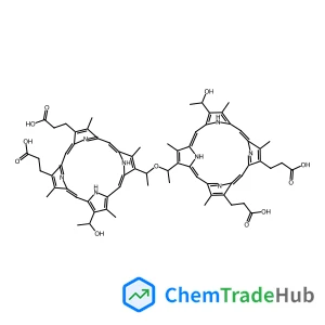 3-[12-(1-{1-[13,17-Bis(2-carboxyethyl)-7-(1-hydroxyethyl)-3,8,12,18-tetramethyl-2-porphyrinyl]ethoxy}ethyl)-18-(2-carboxyethyl)-7-(1-hydroxyethyl)-3,8,13,17-tetramethyl-2-porphyrinyl]propanoic acid
