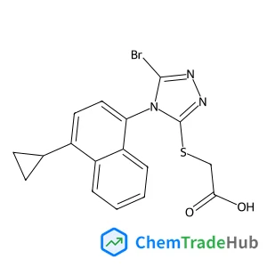 {[5-Bromo-4-(4-cyclopropyl-1-naphthyl)-4H-1,2,4-triazol-3-yl]sulfanyl}acetic acid