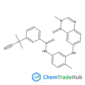 3-(2-Cyano-2-propanyl)-N-{4-methyl-3-[(3-methyl-4-oxo-3,4-dihydro-6-quinazolinyl)amino]phenyl}benzamide
