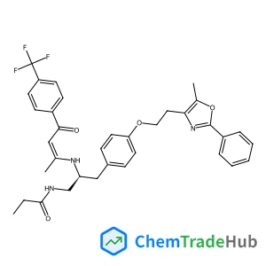 N-[(2S)-3-{4-[2-(5-Methyl-2-phenyl-1,3-oxazol-4-yl)ethoxy]phenyl}-2-({(2Z)-4-oxo-4-[4-(trifluoromethyl)phenyl]-2-buten-2-yl}amino)propyl]propanamide