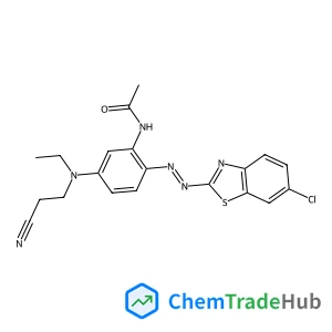 N-{2-[(E)-(6-Chloro-1,3-benzothiazol-2-yl)diazenyl]-5-[(2-cyanoethyl)(ethyl)amino]phenyl}acetamide