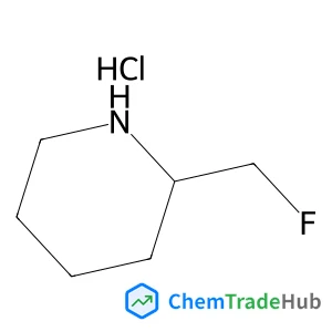 (2S)-2-(Fluoromethyl)piperidine hydrochloride (1:1) structure