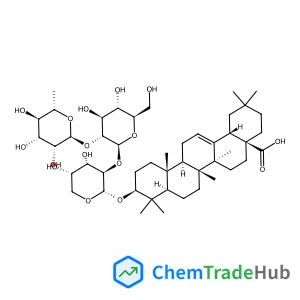 (3beta)-3-{[6-Deoxy-alpha-L-mannopyranosyl-(1->2)-beta-D-glucopyranosyl-(1->2)-alpha-L-arabinopyranosyl]oxy}olean-12-en-28-oic acid