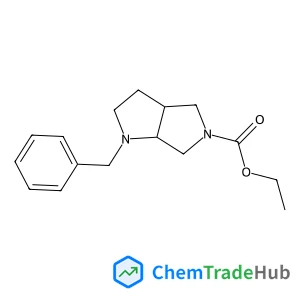 Ethyl (3aS,6aS)-1-benzylhexahydropyrrolo[3,4-b]pyrrole-5(1H)-carboxylate structure