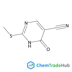 4-Hydroxy-2-(methylthio)pyrimidine-5-carbonitrile structure