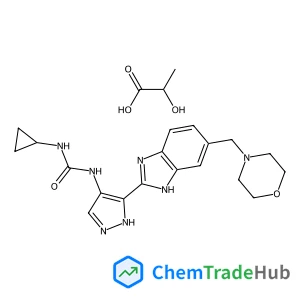 (2S)-2-Hydroxypropanoic acid - 1-cyclopropyl-3-{3-[5-(4-morpholinylmethyl)-1H-benzimidazol-2-yl]-1H-pyrazol-4-yl}urea (1:1)