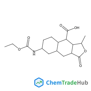 (3R,3aR,4S,4aR,7R,8aR,9aR)-7-((Ethoxycarbonyl)amino)-3-methyl-1-oxododecahydronaphtho[2,3-c]furan-4-carboxylic acid