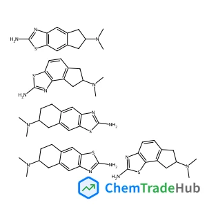 7-N,7-N-dimethyl-7,8-dihydro-6H-cyclopenta[e][1,3]benzothiazole-2,7-diamine;6-N,6-N-dimethyl-6,7-dihydro-5H-cyclopenta[f][1,3]benzothiazole-2,6-diamine;7-N,7-N-dimethyl-7,8-dihydro-6H-cyclopenta[g][1,3]benzothiazole-2,7-diamine;6-N,6-N-dimethyl-5,6,7,8-tetrahydrobenzo[f][1,3]benzothiazole-2,6-diamine;7-N,7-N-dimethyl-5,6,7,8-tetrahydrobenzo[f][1,3]benzothiazole-2,7-diamine