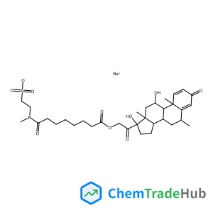 Sodium 2-[(8-{[(6alpha)-11,17-dihydroxy-6-methyl-3,20-dioxopregna-1,4-dien-21-yl]oxy}-8-oxooctanoyl)(methyl)amino]ethanesulfonate