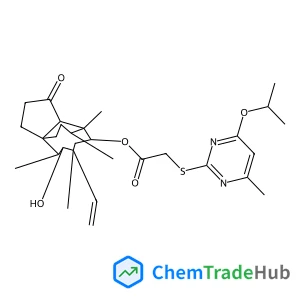 (4-Ethenyl-3-hydroxy-2,4,7,14-tetramethyl-9-oxo-6-tricyclo[5.4.3.01,8]tetradecanyl) 2-(4-methyl-6-propan-2-yloxypyrimidin-2-yl)sulfanylacetate