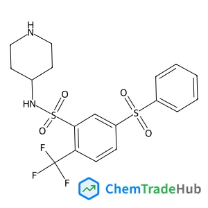 5-(phenylsulfonyl)-N-(piperidin-4-yl)-2-(trifluoromethyl)benzenesulfonamide