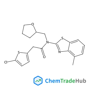 2-(5-Chloro-2-thienyl)-N-(4-methyl-1,3-benzothiazol-2-yl)-N-(tetrahydro-2-furanylmethyl)acetamide structure