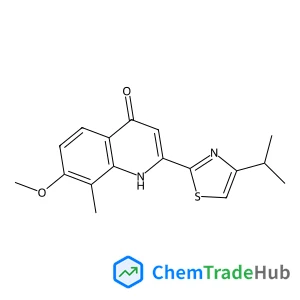 2-(4-Isopropylthiazol-2-YL)-7-methoxy-8-methylquinolin-4-OL