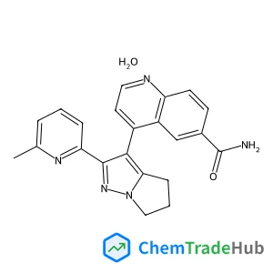 4-[2-(6-Methyl-2-pyridinyl)-5,6-dihydro-4H-pyrrolo[1,2-b]pyrazol-3-yl]-6-quinolinecarboxamide hydrate (1:1)