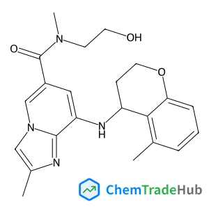 N-(2-hydroxyethyl)-N,2-dimethyl-8-{[(4R)-5-methyl-3,4-dihydro-2H-1-benzopyran-4-yl]amino}imidazo[1,2-a]pyridine-6-carboxamide