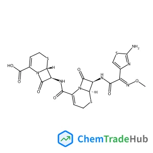 (6R,7S)-7-[[(6R,7R)-7-[[(2E)-2-(2-Amino-1,3-thiazol-4-yl)-2-methoxyiminoacetyl]amino]-8-oxo-5-thia-1-azabicyclo[4.2.0]oct-2-ene-2-carbonyl]amino]-8-oxo-5-thia-1-azabicyclo[4.2.0]oct-2-ene-2-carboxylic acid