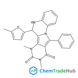 7,9-dimethyl-6-(5-methylfuran-2-yl)-11-phenyl-5,6-dihydropyrimido[4',5':3,4]pyrrolo[1,2-a]quinoxaline-8,10(7H,9H)-dione