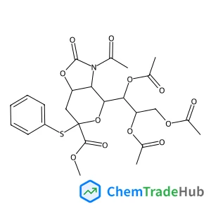 Methyl 5-Acetamido-7,8,9-tri-O-acetyl-5-N,4-O-carbonyl-3,5-dideoxy-2-S-phenyl-2-thio-D-glycero-beta-D-galacto-2-nonulopyranosylonate
