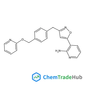 3-(3-(4-((Pyridin-2-yloxy)methyl)benzyl)isoxazol-5-yl)pyridin-2-amine structure 3-(3-(4-((Pyridin-2-yloxy)methyl)benzyl)isoxazol-5-yl)pyridin-2-amine structure