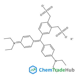 hydrogen (4-(4-(diethylamino)-3',4'-bis(sulphonatomethyl)benzhydrylidene)cyclohexa-2,5-dien-1-ylidene)diethylammonium, potassium salt