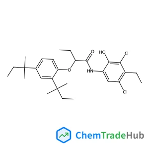 2-[2,4-Bis(2-methyl-2-butanyl)phenoxy]-N-(3,5-dichloro-4-ethyl-2-hydroxyphenyl)butanamide