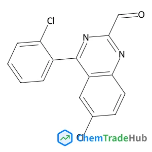 6-Chloro-4-(o-chlorophenyl)-2-quinazolinecarboxaldehyde