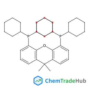 (9,9-Dimethyl-9,9a-dihydro-4aH-xanthene-4,5-diyl)bis(dicyclohexylphosphine) Chemical_Structure_Of