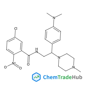 5-Chloro-N-{2-[4-(dimethylamino)phenyl]-2-(4-methyl-1-piperazinyl)ethyl}-2-nitrobenzamide structure