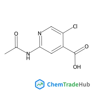 2-Acetamido-5-chloroisonicotinic acid structure