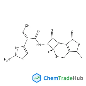 (2Z)-2-(2-Amino-1,3-thiazol-4-yl)-2-(hydroxyimino)-N-[(5aR,6R)-3-methyl-1,7-dioxo-1,4,6,7-tetrahydro-3H,5aH-azeto[2,1-b]furo[3,4-d][1,3]thiazin-6-yl]acetamide