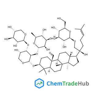 (3beta)-3-{[6-Deoxy-alpha-L-mannopyranosyl-(1->2)-[beta-D-xylopyranosyl-(1->3)]-alpha-L-arabinopyranosyl]oxy}-20-hydroxy-19-oxodammar-24-en-21-yl beta-D-glucopyranoside