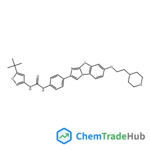 1-[5-(2-Methyl-2-propanyl)-1,2-oxazol-3-yl]-3-(4-{7-[2-(4-morpholinyl)ethoxy]imidazo[2,1-b][1,3]benzothiazol-2-yl}phenyl)urea