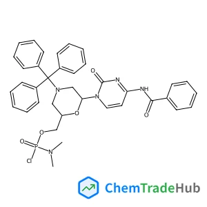N,N-DimethylphosphoramidochloridicAcid[(2S,6R)-6-[4-(Benzoylamino)-2-oxo-1(2H)-pyrimidinyl]-4-(triphenylmethyl)-2-morpholinyl]methylEster