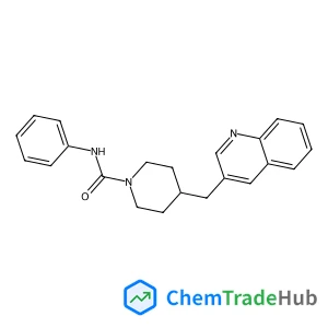N-phenyl-4-(quinolin-3-ylmethyl)piperidine-1-carboxamide structure