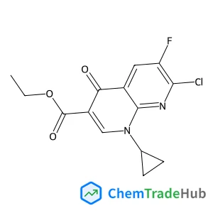 Ethyl 7-chloro-1-cyclopropyl-6-fluoro-4-oxo-1,4-dihydro-1,8-naphthyridine-3-carboxylate