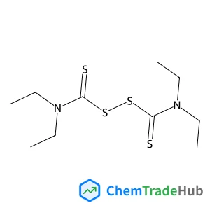1,1',1'',1'''-[Disulfanediylbis(carbonothioylnitrilo)]tetraethane structure