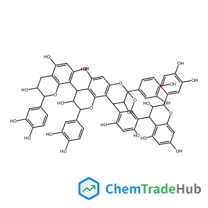 8,14-Methano-2H,14H-1-benzopyrano[7,8-d][1,3]benzodioxocin-3,5,11,13,15-pentol, 2,8-bis(3,4-dihydroxyphenyl)-10-[(2R,3R,4R)-2-(3,4-dihydroxyphenyl)-3,4-dihydro-3,5,7-trihydroxy-2H-1-benzopyran-4-yl]-4-[(2R,3S)-2-(3,4-dihydroxyphenyl)-3,4-dihydro-3,5,7-trihydroxy-2H-1-benzopyran-8-yl]-3,4-dihydro-, (2R,3R,4S,8R,14R,15R)-