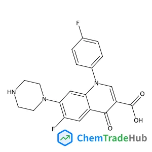 6-Fluoro-1-(4-fluorophenyl)-4-oxo-7-(1-piperazinyl)-1,4-dihydro-3-quinolinecarboxylic acid