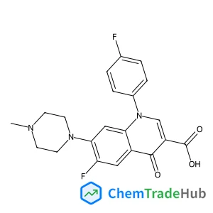 6-Fluoro-1-(4-fluorophenyl)-7-(4-methyl-1-piperazinyl)-4-oxo-1,4-dihydro-3-quinolinecarboxylic acid