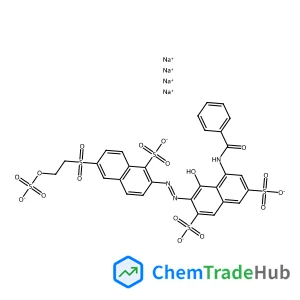 2,7-Naphthalenedisulfonic acid, 5-(benzoylamino)-4-hydroxy-3-((1-sulfo-6-((2-(sulfooxy)ethyl)sulfonyl)-2-naphthalenyl)azo)-, sodium salt